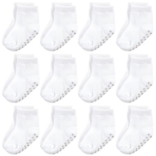 Touched by Nature Baby Socks, White, 6-12 Months
