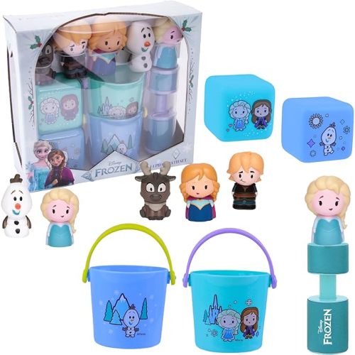 Disney Frozen Bath Toys - 11 pc Bath Value Set, Bath Toys, Finger Puppets, Rinse Cups, Foam Pump, Bath squirters