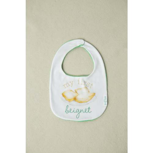 My First Beignet Organic Cotton Baby Bib