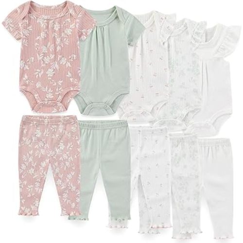 Unisex Baby Boy Girl Bodysuits And Pants Sets 10 pack Cotton Casual New born Clothes Comfort Infant Outfit