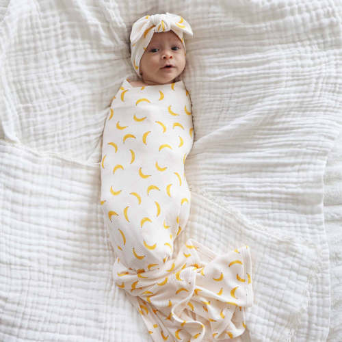Go Bananas Bamboo Waffle Oversized Swaddle Blanket