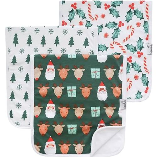 Copper Pearl Baby Burp Cloth Large 21''x10'' Size Premium Absorbent Triple Layer 3-Pack Gift Set Prancer