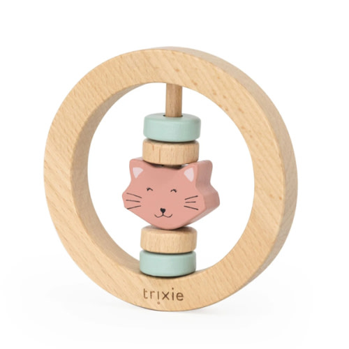 Trixie Wooden Round Rattle - Mrs Cat| Scandiborn
