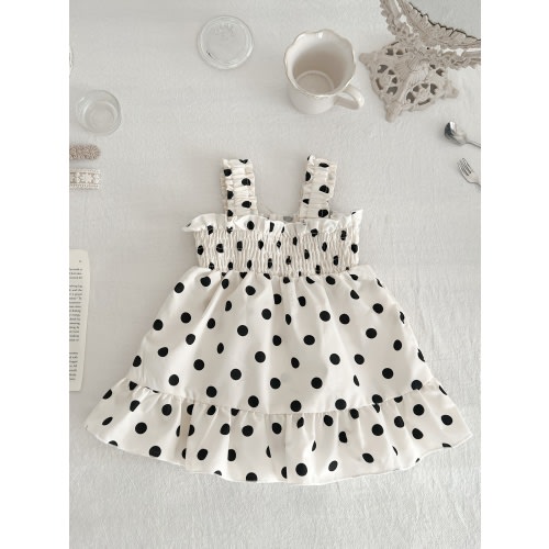 9-12 Summer Girl Polka Dot Halter Dress And Strapless Shoulder Strap Dress