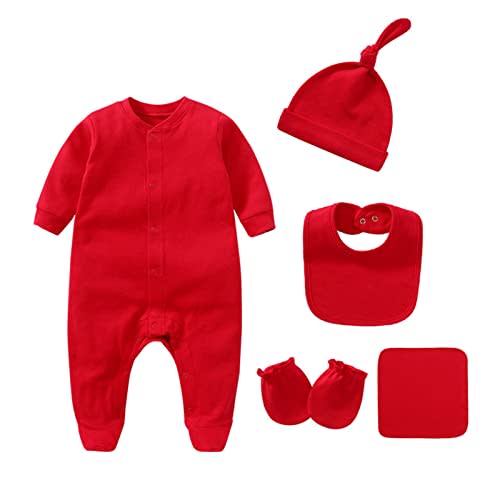 IADOER Baby Unisex Baby Cotton Layette Set Gift for Baby Boys Girls Accessories Set Newborn Essentials 0-12 Months