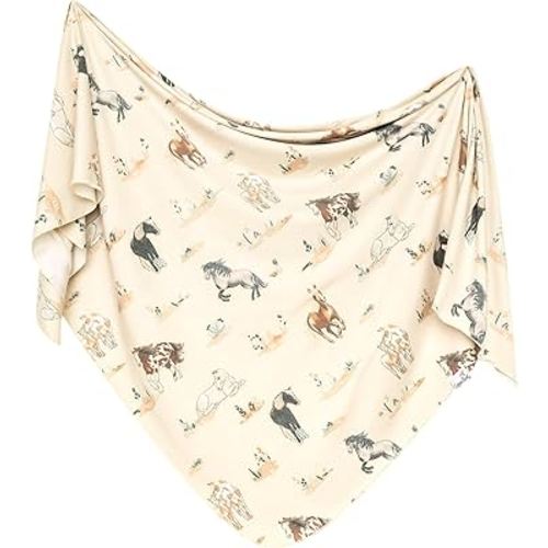 Copper Pearl Large Premium Knit Baby Swaddle Receiving Blanket Montana