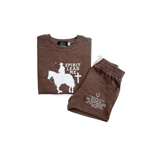 Spirit Lead Me Cowboy Shorts & Tee Set – OUR HOUSE ABOVE