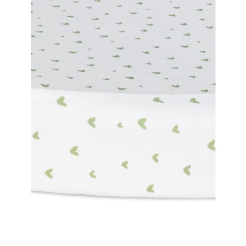 Under The Nile Organic Cotton Bassinet Sheet - Hearts, 28" x 18"