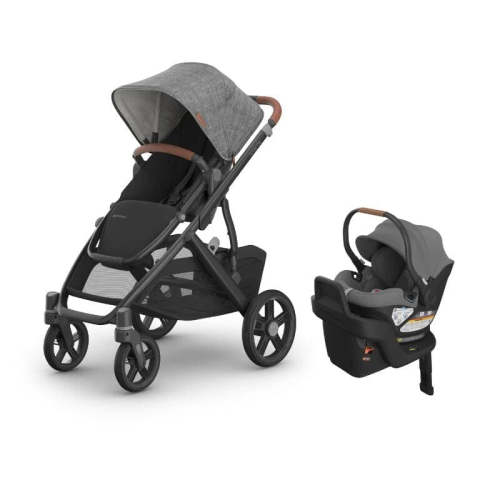 UPPAbaby Vista V3 From Birth Single Travel System (Stroller + Aria Infant Car Seat)  - Greyson / Greyson