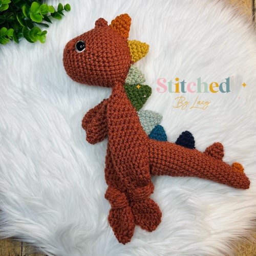 Crochet Dinosaur Snuggle Toy