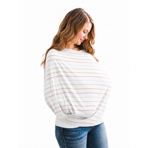 Copper Pearl Nursing Cover for Breastfeeding – Multi-Use Baby Car Seat Canopy, Stroller Shade & Breast Feeding Wrap for Women, Stretchy Breathable Carseat Shawl for Boy or Girl, Piper