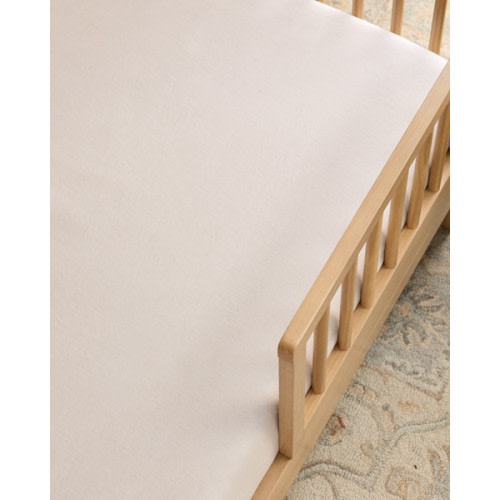 European Linen Fitted Crib Sheet in Mist