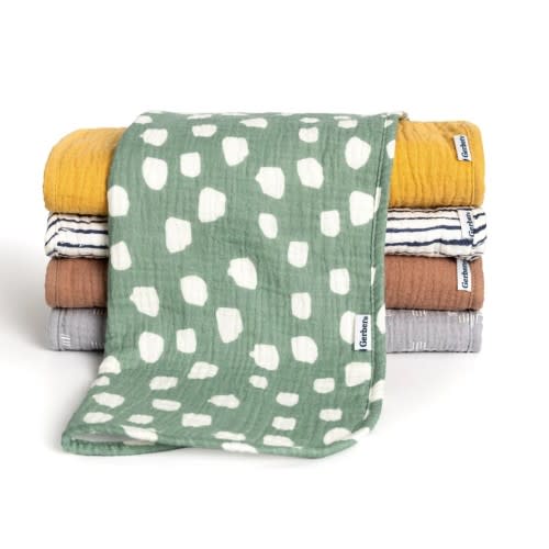 5-Pack Baby Neutral Teal Dots Muslin Burp Cloths – Gerber Childrenswear