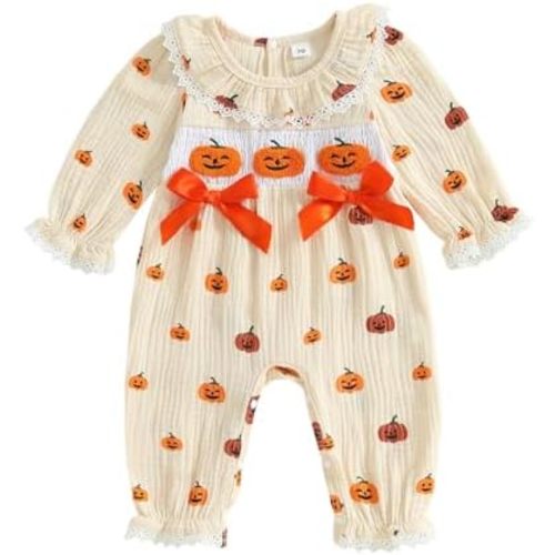 Halloween Baby Girl Outfit Newborn Romper Jumpsuits One Piece Clothes Fall Cute Infant Clothing