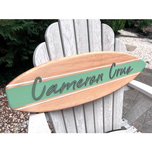 Custom Surfboard Name Sign, Coastal Nursery Decor
