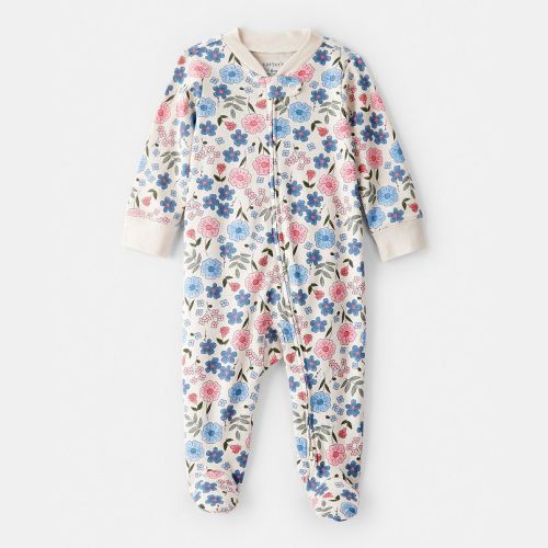 Baby Girl Carter's Floral Long-Sleeve Snug Fit Sleep & Play Pajamas
