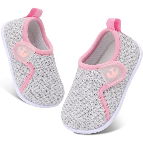 FEETCITY Baby Boys Girls First Walking Shoes Infant Sneakers Crib Shoes Breathable Lightweight Slip On Shoes