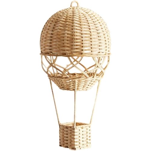 Woven Hot Air Balloon Beige Rattan Hot Air Balloon Indoor