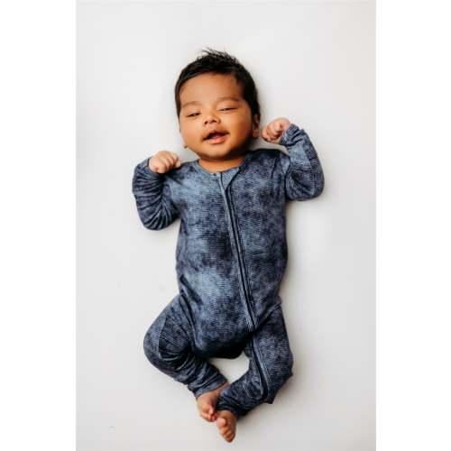 Denim Print | Convertible Two-Way Zip Footie