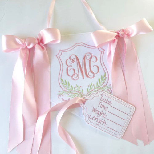 Baby Name Stem and Berry Pendant with Tag – Little Happies