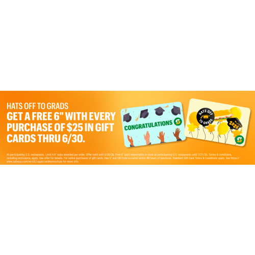 Subway Gift Cards