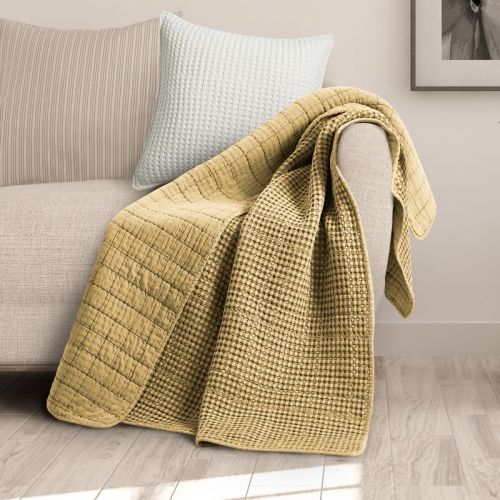 Mills Waffle Quilted Throw - Levtex Home