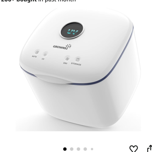 GROWNSY UV Sanitizer and Dryer, 4in1 Cleaner and Sanitizing Machine UV Sanitizer Box Household for Baby Bottles Toys Clothes Baby Stuff, for Family Toothbrush Beauty Tools Phone