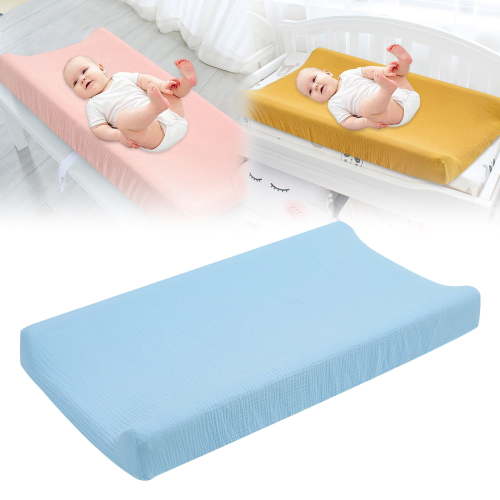 Baby Bed Cover Breathable Simple Style Baby Nursing Table Cover Soft Smooth Changing Pads Cover Soft Comfy Bassinet Pad, 16.14x31.89x5.12"