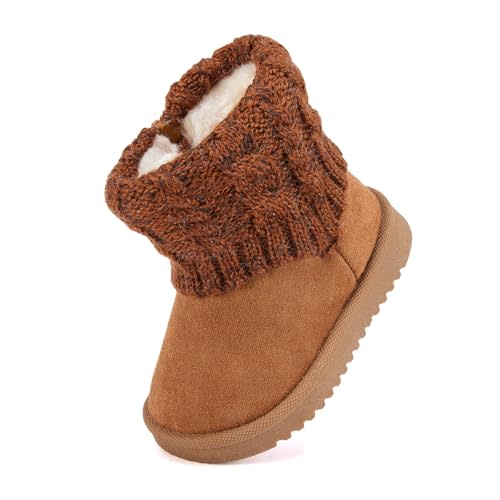 BMCiTYBM Baby Snow Boots Infant Boy Girl Winter Boots Nonslip Lightweight Outdoor Warm Shoes for Cold Weather 6 9 12 18 24 Months(Infant/Toddler)