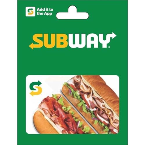 Subway Physical Gift Card - $50