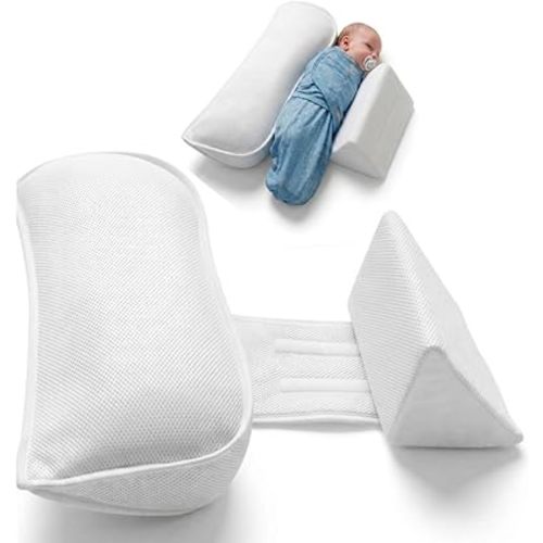 iBabie Side & Back Support Soft and Breathable Cushion for Rest & Playtime (Pure White)