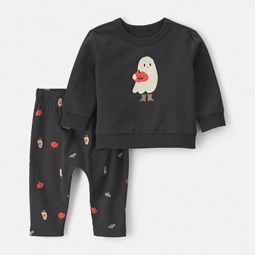 Baby Carter's 2-Piece Long Sleeve Top & Pant Set with Ghost Design
