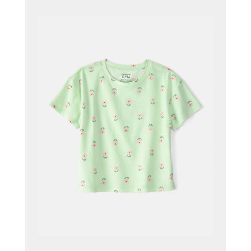 Toddler Girl Floral Top - Green | Carter's