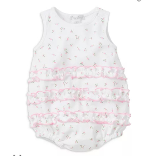 Kissy Kissy Girls' Garden Print Ruffled Bubble Romper - Baby