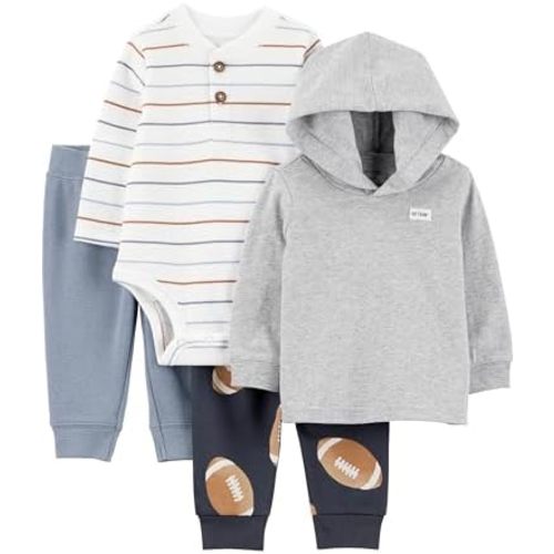 Simple Joys by Carter's Baby Boys' 4-Piece Bodysuit, Top, and Pant Set
