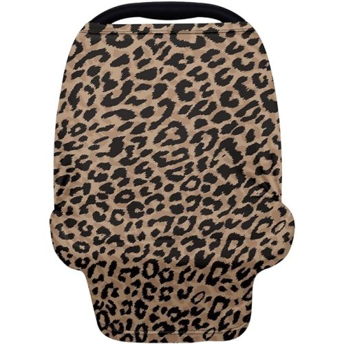 Classical Leopard Wild Cheetah Baby Infinity Nursing Scarf Breastfeeding Cover Ultra Soft Car Seat Covers Great for Shopping Privacy Breastfeeding