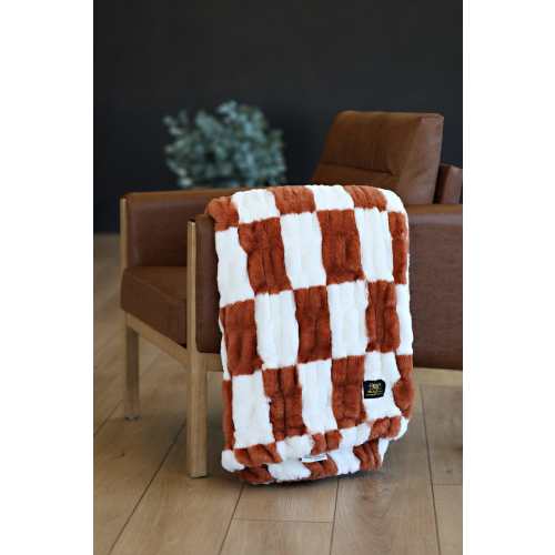 Hugs Check Pumpkin Plush Blanket