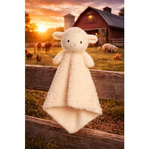 Personalized Cream Lamb Baby Lovey Security Blanket Adoption Keepsake Dementia Pet Toy
