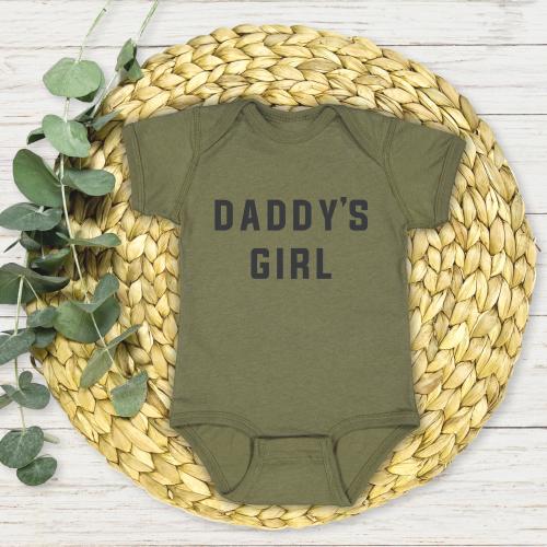 Daddy's Girl Military Green Bodysuit, Matching Daddy's Girl & Girldad Shirt, Girl Dad, Girldad, Dad of Girl, Gift for Dad, Dad's Girl