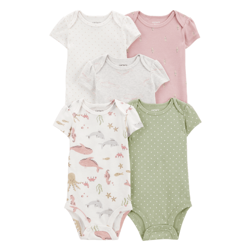 Baby 5-Pack Seahorse Short-Sleeve Bodysuits - Carter's | Carter's