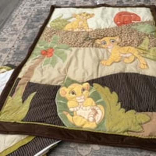 Vintage Disney Lion King Crib Bedding Set