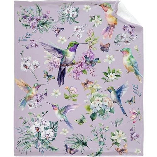 Hummingbird Throw Blanket is Super Soft and Warm,The Lightweight Flannel Blanket is for All-Season Use,A Great Choice for Gifts 40"x30"for Pet