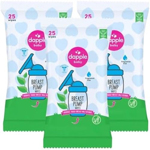 Dapple Baby - Breast Pump Wipes - (3 Pack), 25 Count