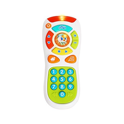 VATOS Baby TV Remote Control Toy, Baby Toys, Learning Remote Toy with Light Music for 6 Months + Baby, Learning Toys for One Year Old Baby Infants Toddlers Kids Boys or Girls