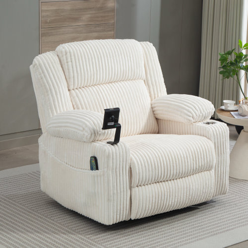 Latitude Run® 39.3'' Wide Swivel And Rocker Power Recliner With Massage And Heat & Reviews | Wayfair