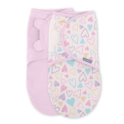 SwaddleMe by Ingenuity Original Swaddle, Size SM, 0-3 months, 2pk - I Heart You