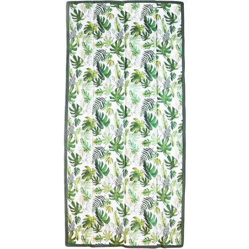 Little Unicorn 5'x10' XL Outdoor Family Picnic & Beach Blanket | Durable & Water-Resistant Fabric | Compact Fold & Easily Wipes Clean | Zipper Pocket (Tropical Leaf)