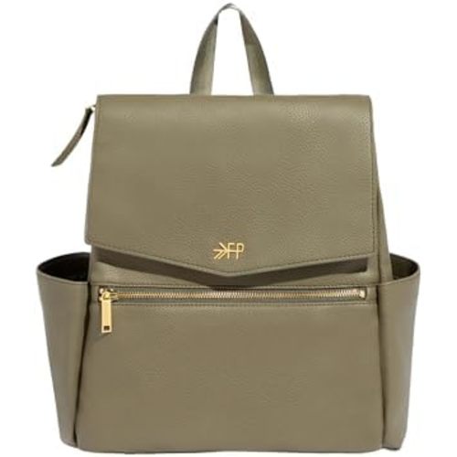 Freshly Picked Mini II Diaper Bag Backpack – Premium Vegan Leather Small Baby Bag with Changing Pad, Compact, Lightweight & Stylish for Moms On-the-Go (Sage)