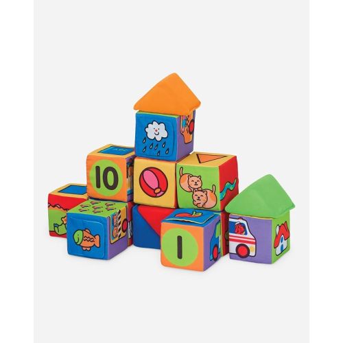 Melissa & Doug K's Kids Match and Build Soft Blocks Set