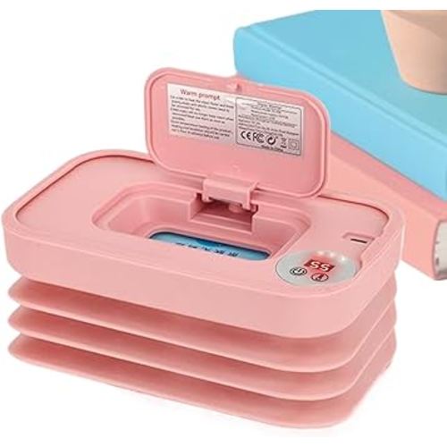 Baby Wipe Warmer - Cordless Wipe Warmer | Baby Wet Wipes Warmers | Foldable Wipes Warmers Dispenser | USB Rechargeable Charging Babies Product for Business Trips Camping Car Traveling